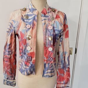 Custo Barcelona Vintage Open Front Jacket Size 38/S